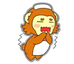 Hokkori Monkey sticker #275139
