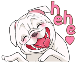 snub nosed dogs love!(English Version) sticker #277188