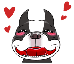 snub nosed dogs love!(English Version) sticker #277223