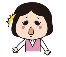 Go for it! Okame-san sticker #277908