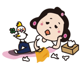 Go for it! Okame-san sticker #277909