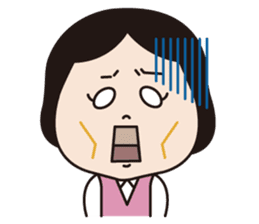 Go for it! Okame-san sticker #277914