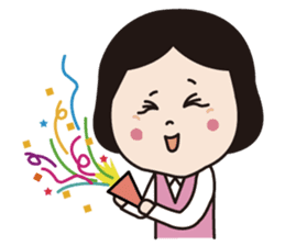 Go for it! Okame-san sticker #277915