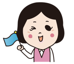 Go for it! Okame-san sticker #277916