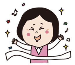 Go for it! Okame-san sticker #277917