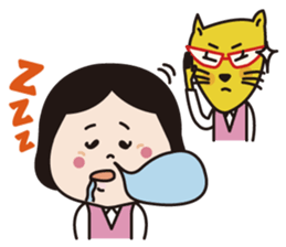 Go for it! Okame-san sticker #277925