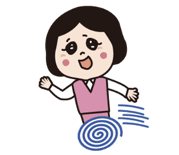 Go for it! Okame-san sticker #277935