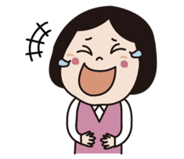 Go for it! Okame-san sticker #277938