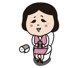 Go for it! Okame-san sticker #277939