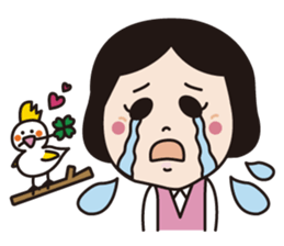 Go for it! Okame-san sticker #277942