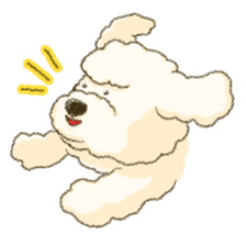 White Poodle sticker #278625