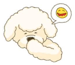 White Poodle sticker #278628