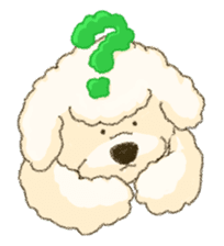 White Poodle sticker #278643