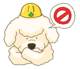 White Poodle sticker #278653