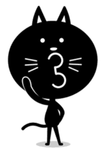 Straw Black cat sticker #278865