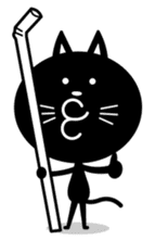 Straw Black cat sticker #278866