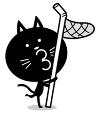 Straw Black cat sticker #278869