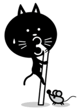 Straw Black cat sticker #278874