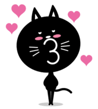 Straw Black cat sticker #278876