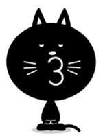 Straw Black cat sticker #278879