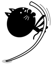 Straw Black cat sticker #278888