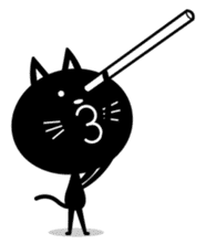 Straw Black cat sticker #278890