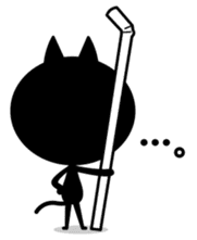 Straw Black cat sticker #278892