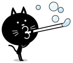 Straw Black cat sticker #278894