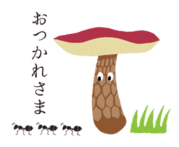 The happy-go-lucky mushrooms sticker #279910