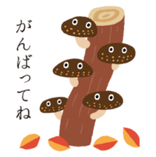 The happy-go-lucky mushrooms sticker #279912
