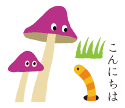 The happy-go-lucky mushrooms sticker #279922