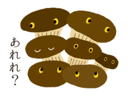 The happy-go-lucky mushrooms sticker #279934