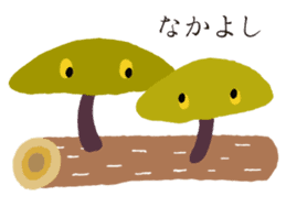The happy-go-lucky mushrooms sticker #279943