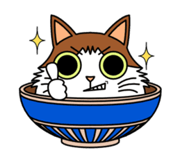 Bowl in cat sticker #281105