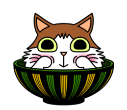 Bowl in cat sticker #281106