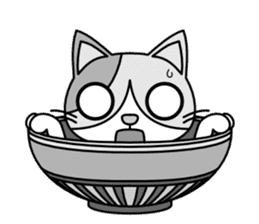 Bowl in cat sticker #281114