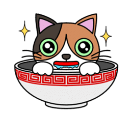 Bowl in cat sticker #281116