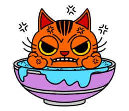 Bowl in cat sticker #281117