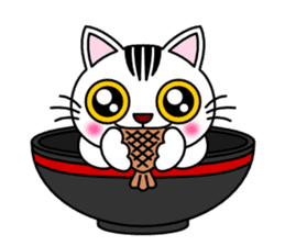 Bowl in cat sticker #281118