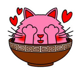 Bowl in cat sticker #281125