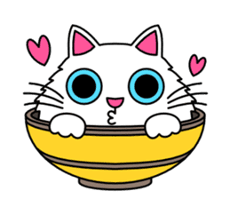 Bowl in cat sticker #281126