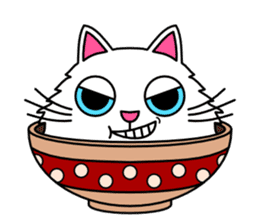 Bowl in cat sticker #281128