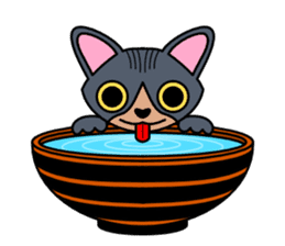 Bowl in cat sticker #281129