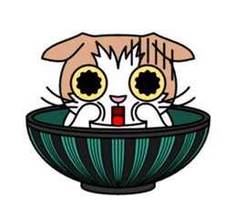 Bowl in cat sticker #281136