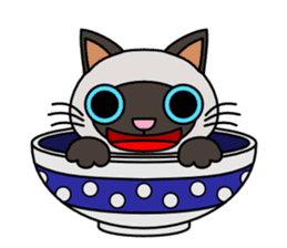 Bowl in cat sticker #281139