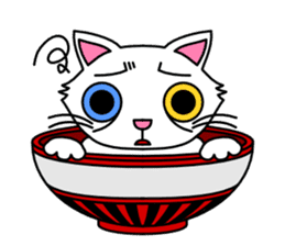 Bowl in cat sticker #281143