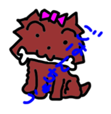 A cheerful Yorkshire terrier sticker #281305