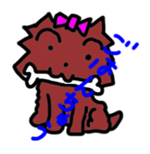 A cheerful Yorkshire terrier sticker #281305