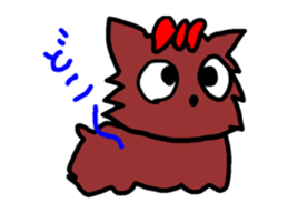 A cheerful Yorkshire terrier sticker #281308