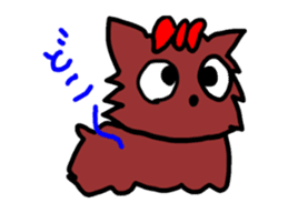 A cheerful Yorkshire terrier sticker #281308